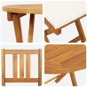 Zestaw bistro 3 pcs Olej Naturalny Lite Drewno Akacji