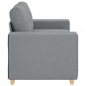 Sofa dwuosobowa, jasnoszara, 160x77x82 cm, tkanina