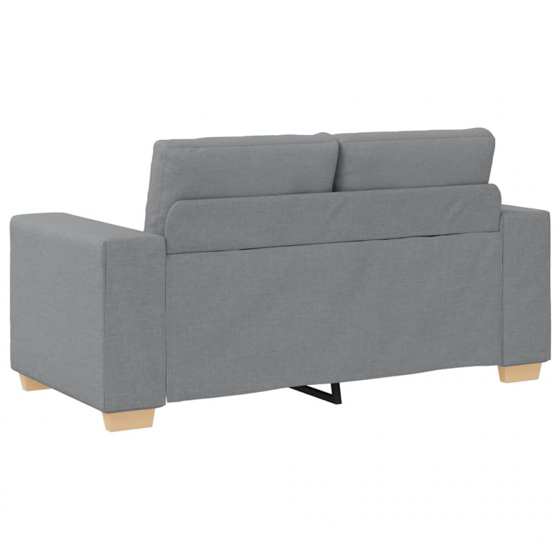 Sofa dwuosobowa, jasnoszara, 160x77x82 cm, tkanina