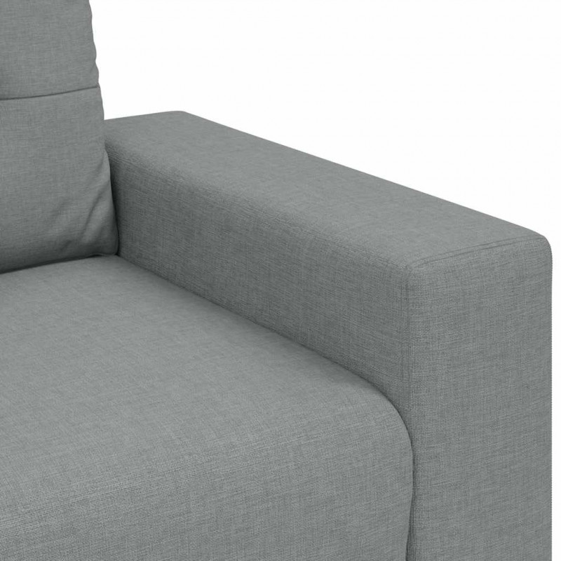 Sofa dwuosobowa, jasnoszara, 160x77x82 cm, tkanina