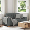 Sofa dwuosobowa, ciemnoszara, 160x77x82 cm, tkanina