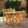 Krzesło Ogrodowe 2 pcs 56 x 56 x 90 cm Lite Drewno Akacji