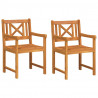 Krzesło Ogrodowe 2 pcs 56 x 56 x 90 cm Lite Drewno Akacji