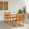 Krzesło Ogrodowe 2 pcs 56 x 56 x 90 cm Lite Drewno Akacji