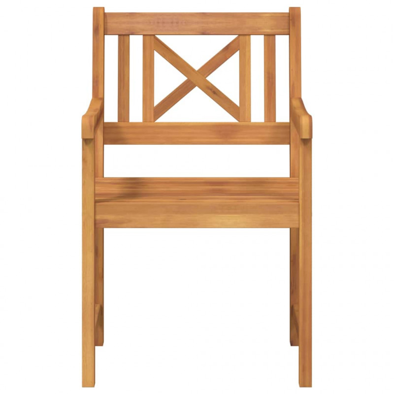 Krzesło Ogrodowe 2 pcs 56 x 56 x 90 cm Lite Drewno Akacji