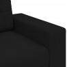 Sofa dwuosobowa, czarna, 160x77x82 cm, tkanina