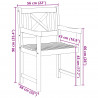 Krzesło Ogrodowe 2 pcs 56 x 56 x 90 cm Lite Drewno Akacji