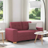 Sofa dwuosobowa, wino czerwone, 160x77x82 cm, tkanina