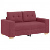 Sofa dwuosobowa, wino czerwone, 160x77x82 cm, tkanina