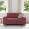 Sofa dwuosobowa, wino czerwone, 160x77x82 cm, tkanina