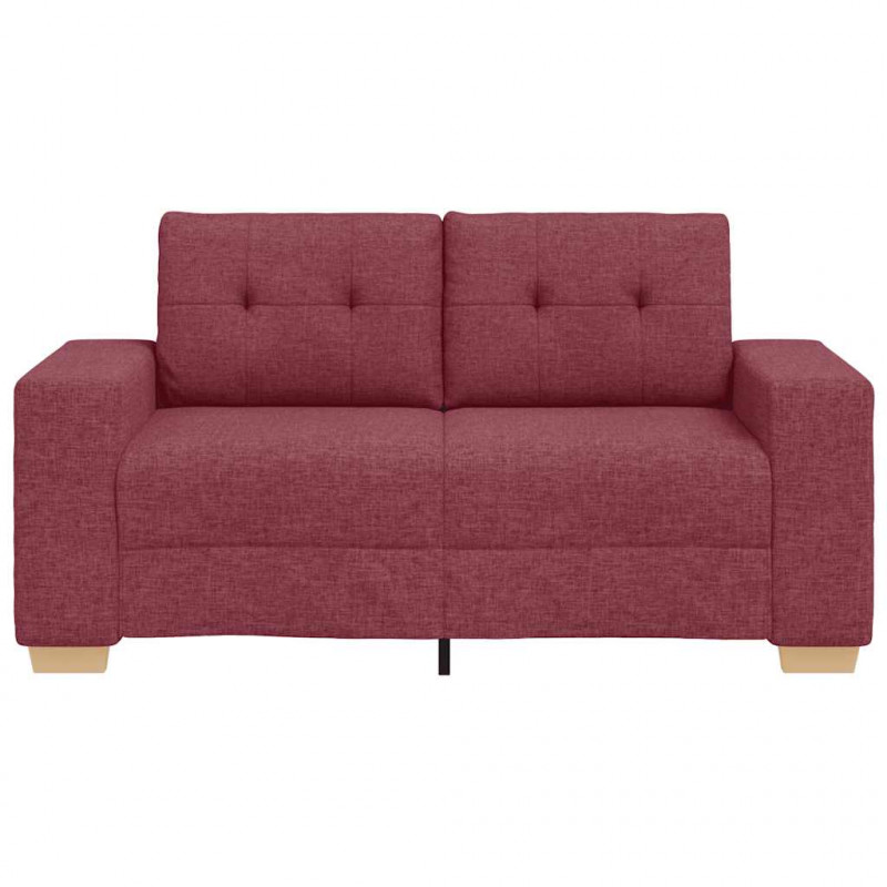 Sofa dwuosobowa, wino czerwone, 160x77x82 cm, tkanina