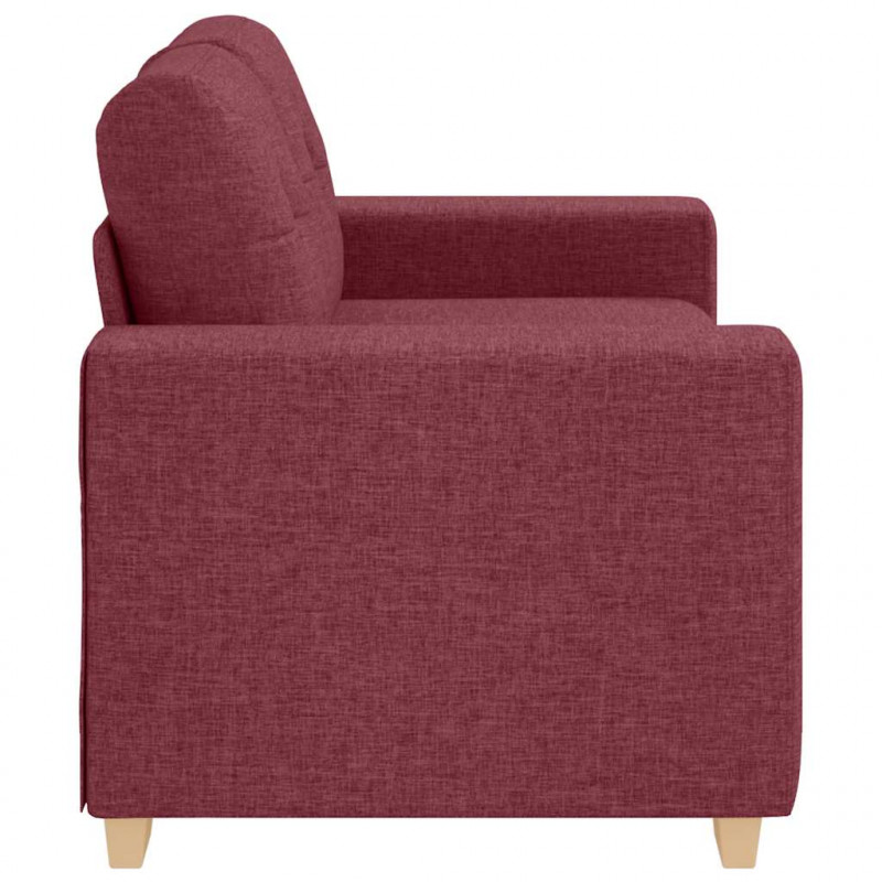 Sofa dwuosobowa, wino czerwone, 160x77x82 cm, tkanina