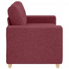 Sofa dwuosobowa, wino czerwone, 160x77x82 cm, tkanina