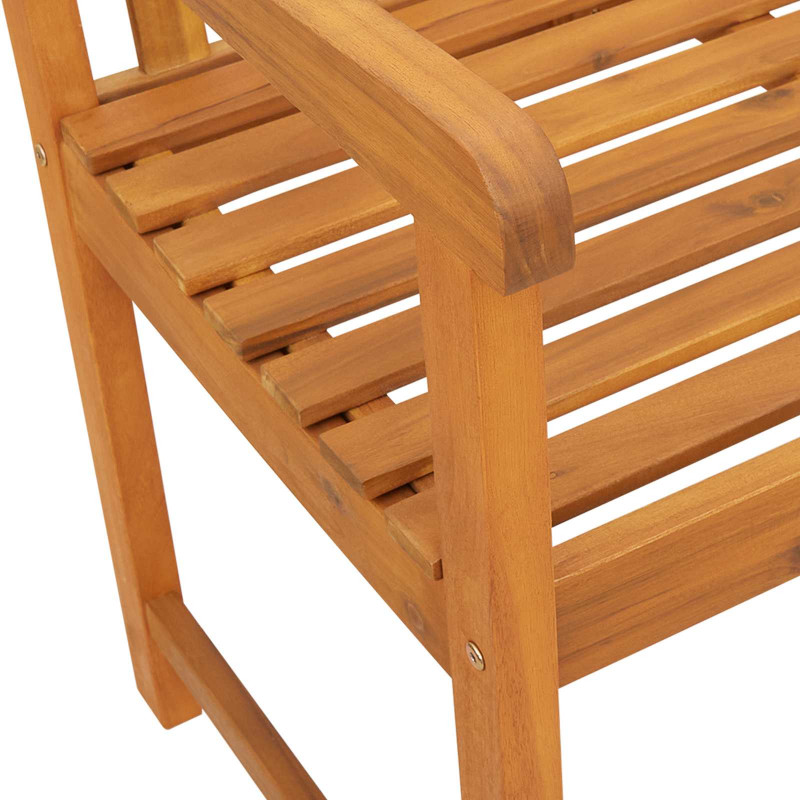 Ławka ogrodowa Brązowy 110 x 56 x 90 cm Lite Drewno Akacji