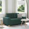 Sofa dwuosobowa, ciemnozielona, 160x77x82 cm, tkanina