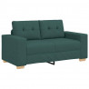 Sofa dwuosobowa, ciemnozielona, 160x77x82 cm, tkanina