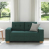Sofa dwuosobowa, ciemnozielona, 160x77x82 cm, tkanina