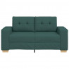 Sofa dwuosobowa, ciemnozielona, 160x77x82 cm, tkanina