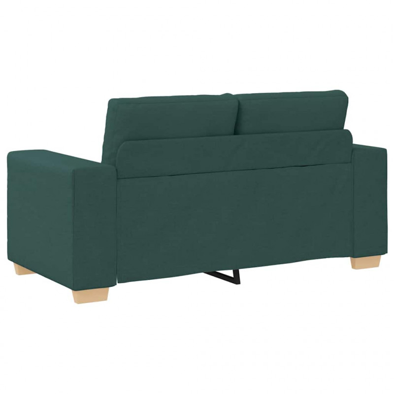 Sofa dwuosobowa, ciemnozielona, 160x77x82 cm, tkanina