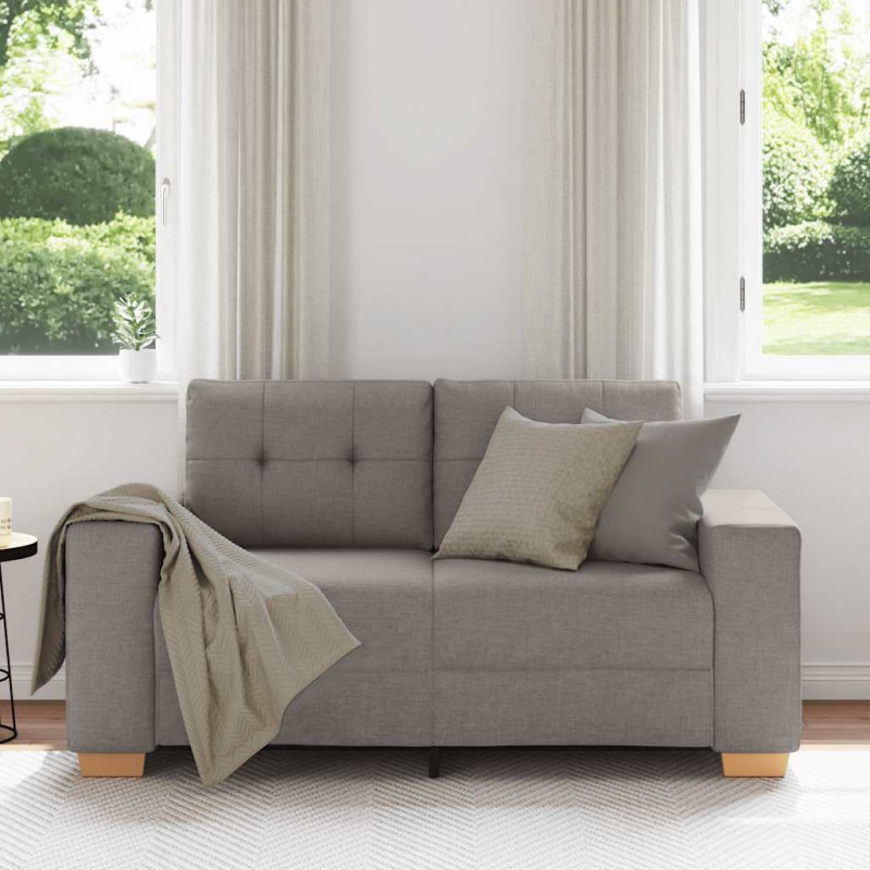 Sofa dwuosobowa, taupe, 160x77x82 cm, tkanina