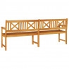 Ławka ogrodowa Brązowy 220 x 56 x 90 cm Lite Drewno Akacji