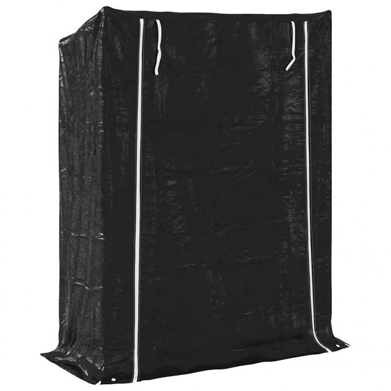 Stojak na drewno opałowe z drutem stalowym, 150x60x200 cm