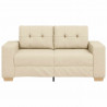 Sofa dwuosobowa, z poduszką Kremowy tkanina