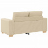 Sofa dwuosobowa, z poduszką Kremowy tkanina