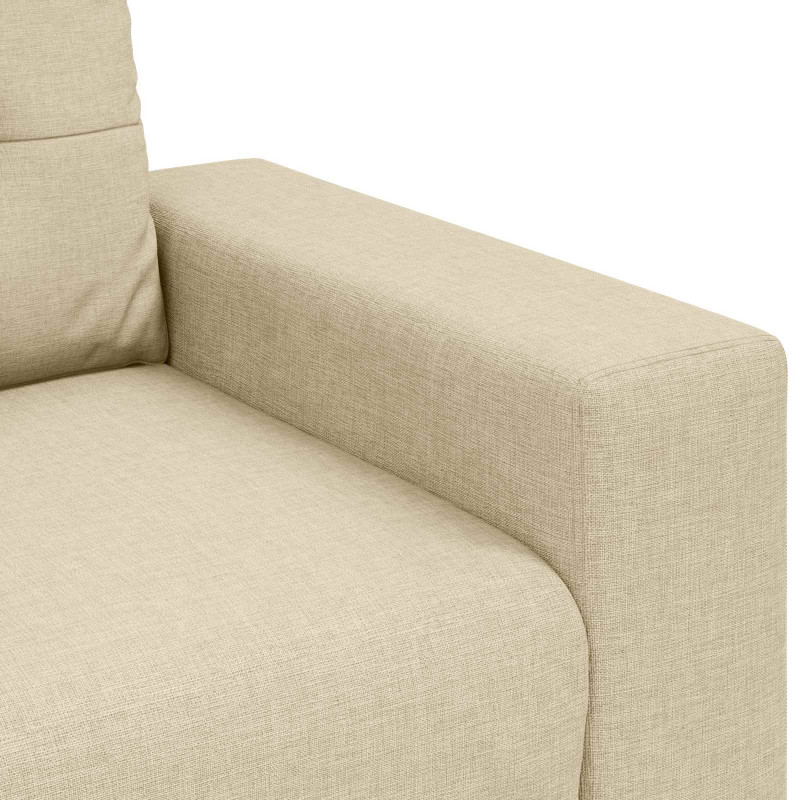 Sofa dwuosobowa, z poduszką Kremowy tkanina