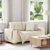 Sofa dwuosobowa obity lnem, 160x77x82 cm