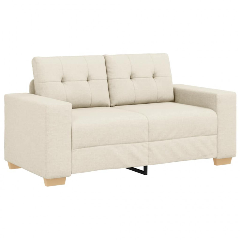 Sofa dwuosobowa obity lnem, 160x77x82 cm