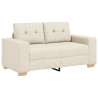 Sofa dwuosobowa obity lnem, 160x77x82 cm