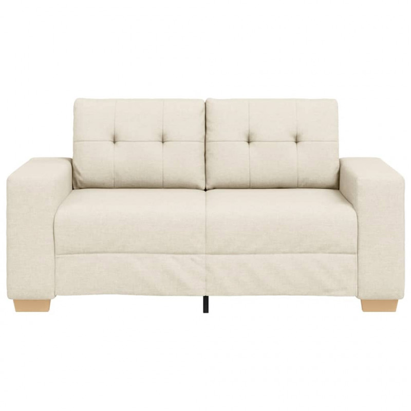 Sofa dwuosobowa obity lnem, 160x77x82 cm