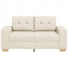 Sofa dwuosobowa obity lnem, 160x77x82 cm