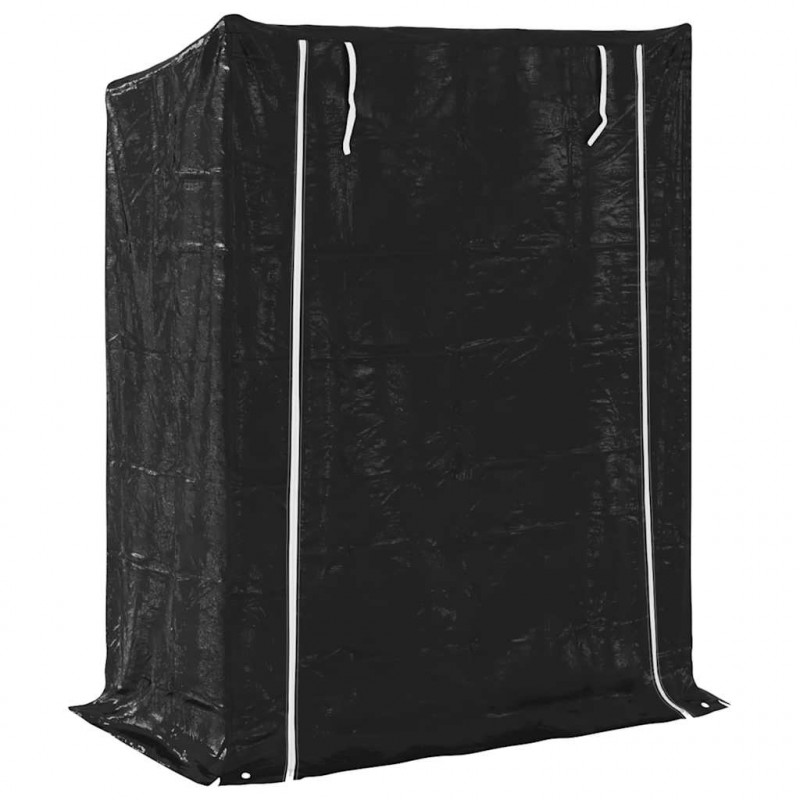 Stojak na drewno opałowe z drutem stalowym, 150x80x200 cm