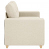 Sofa dwuosobowa obity lnem, 160x77x82 cm