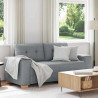 Sofa dwuosobowa, jasnoszara, 180x77x82 cm, tkanina