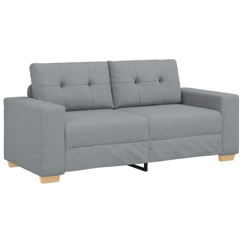 Sofa dwuosobowa, jasnoszara, 180x77x82 cm, tkanina