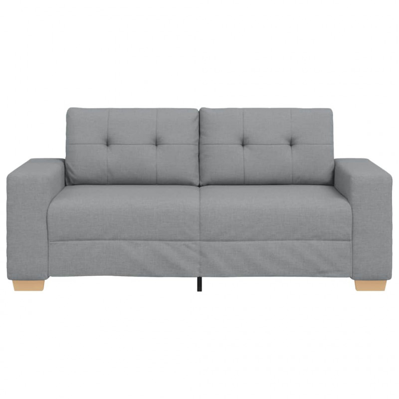 Sofa dwuosobowa, jasnoszara, 180x77x82 cm, tkanina