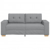 Sofa dwuosobowa, jasnoszara, 180x77x82 cm, tkanina