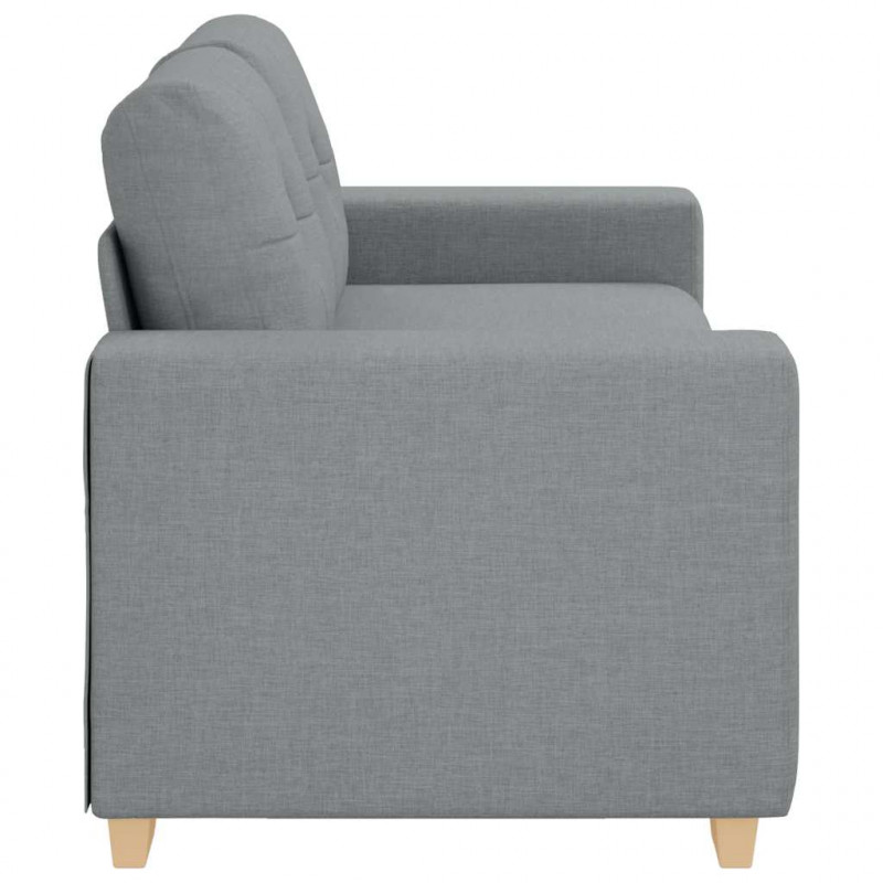 Sofa dwuosobowa, jasnoszara, 180x77x82 cm, tkanina