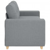 Sofa dwuosobowa, jasnoszara, 180x77x82 cm, tkanina