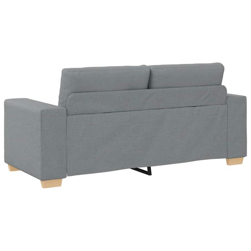 Sofa dwuosobowa, jasnoszara, 180x77x82 cm, tkanina