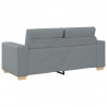 Sofa dwuosobowa, jasnoszara, 180x77x82 cm, tkanina