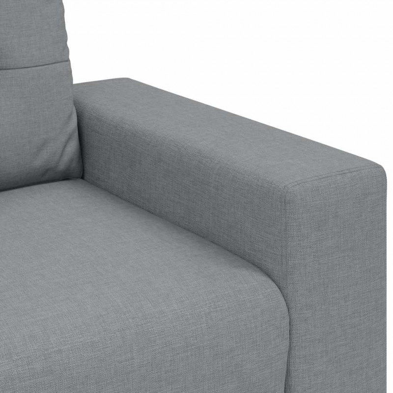 Sofa dwuosobowa, jasnoszara, 180x77x82 cm, tkanina