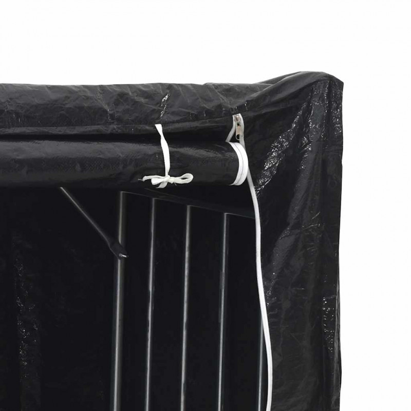 Stojak na drewno opałowe z drutem stalowym, 150x100x200 cm