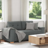 Sofa dwuosobowa, ciemnoszara, 180x77x82 cm, tkanina