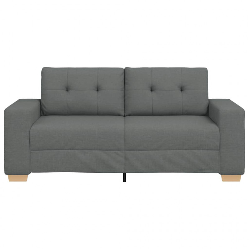 Sofa dwuosobowa, ciemnoszara, 180x77x82 cm, tkanina