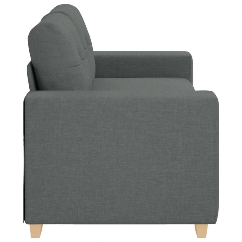 Sofa dwuosobowa, ciemnoszara, 180x77x82 cm, tkanina
