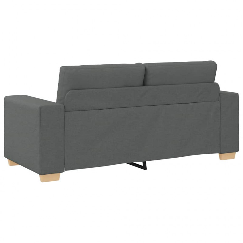 Sofa dwuosobowa, ciemnoszara, 180x77x82 cm, tkanina
